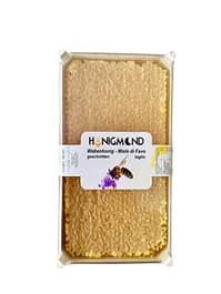 Wabenhonig geschnitten 770g Draufsicht in Kunststoffbox